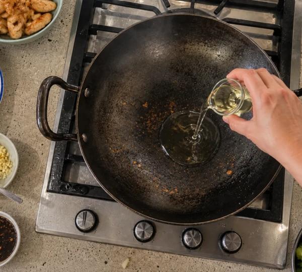 Step 6: Add remaining oil