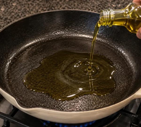 Step 2: Heat olive oil