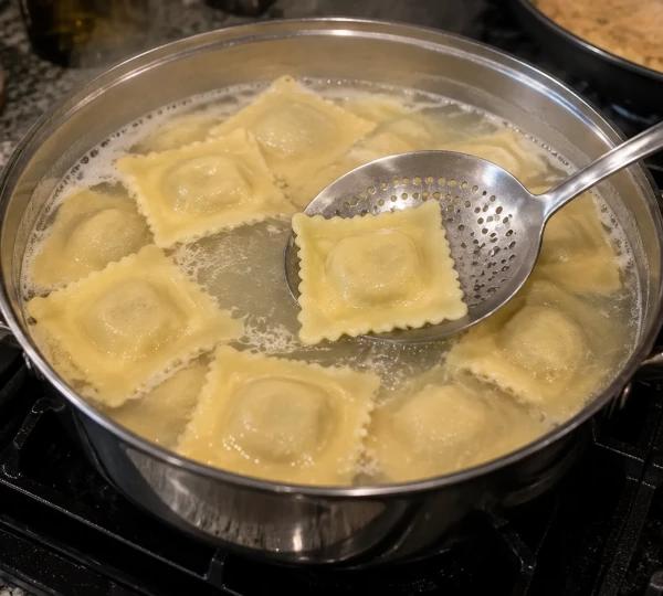 Step 6: Cook ravioli