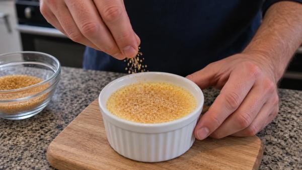 Step 9: Sprinkle demerara evenly on top