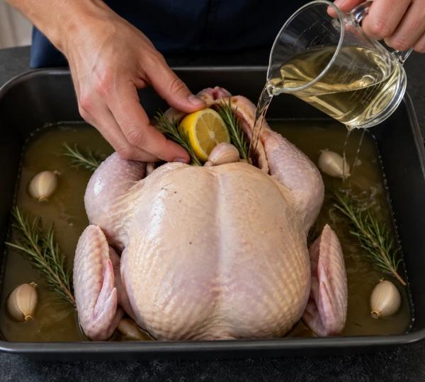 Step 2: Tuck the halved lemons