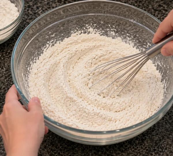 Step 3: Whisk together the flour