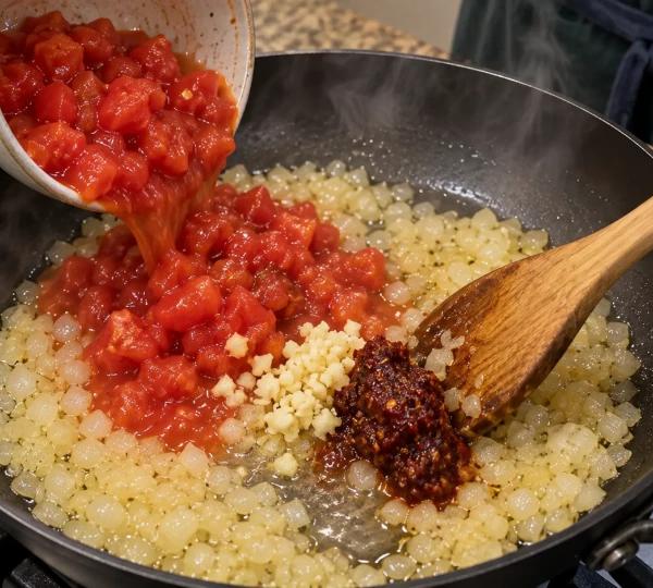 Step 7: Add the garlic