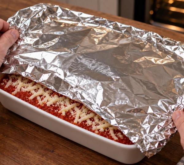 Step 11: Cover with foil and bake