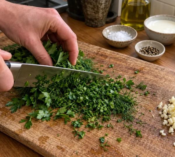 Step 3: Prepare the herb sauce