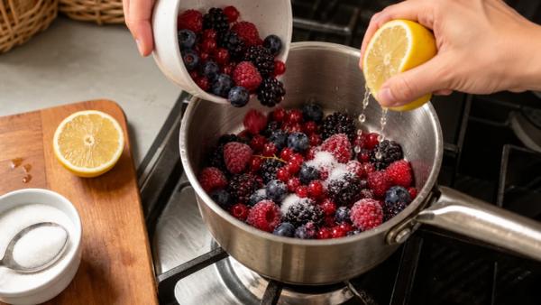 Step 1: Add the mixed berries