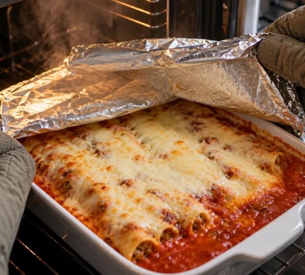 Step 12: Remove foil and bake