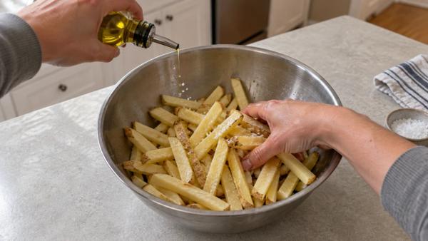 Step 4: Toss the fries