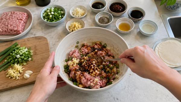 Step 1: Mix the pork