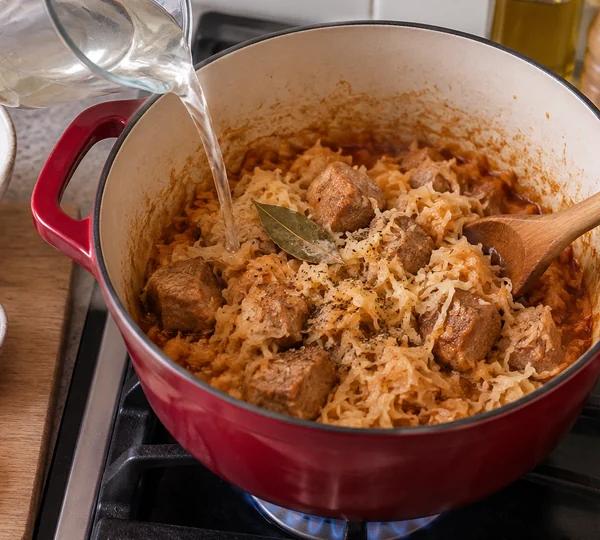 Step 4: Add the sauerkraut