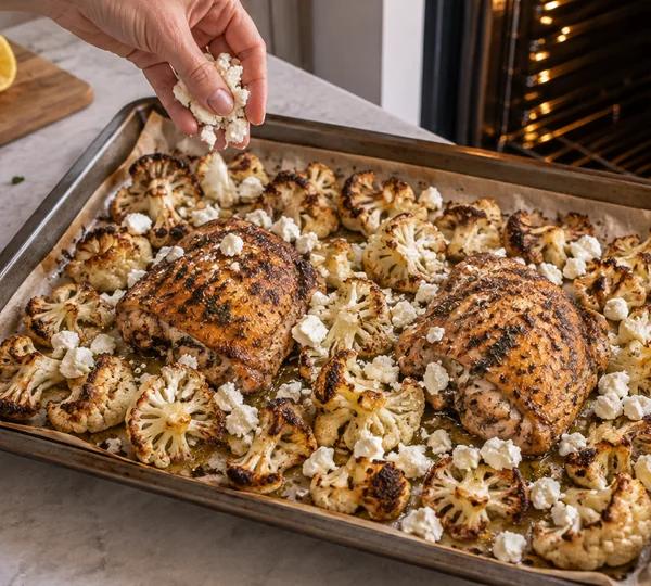 Step 5: Soften the feta on top