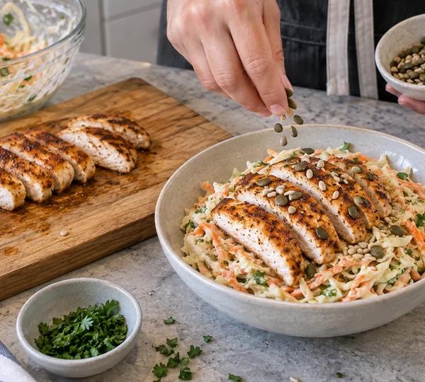 Step 5: Slice the chicken and serve