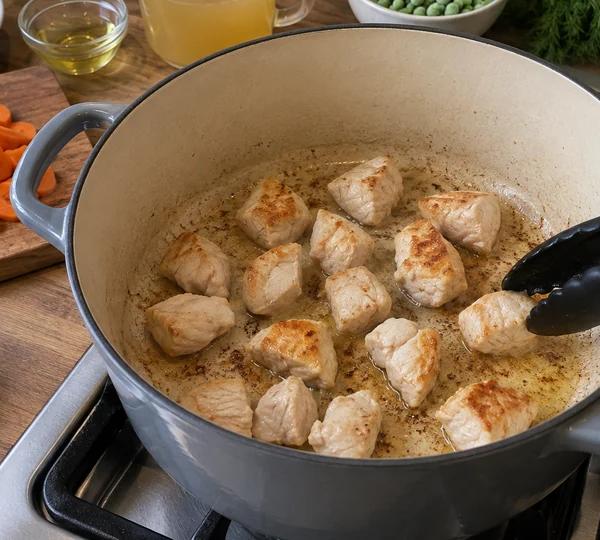 Step 1: Brown the chicken