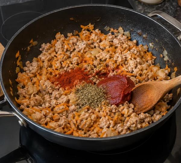 Step 3: Bloom the spices off the heat