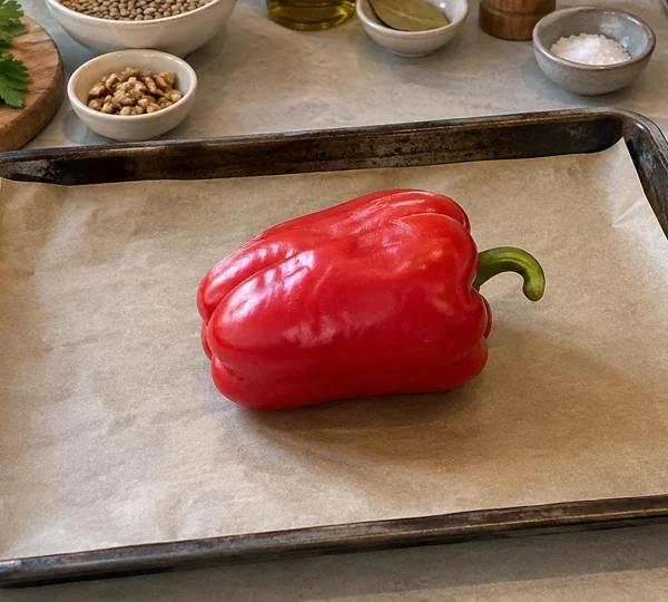 Step 1: Roast the red pepper