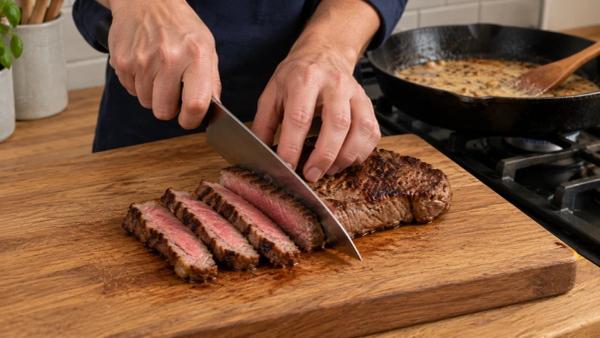 Step 19: Slice the steak against the grain