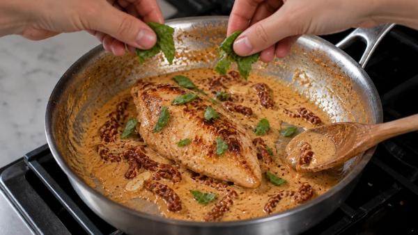 Step 6: Finish with basil