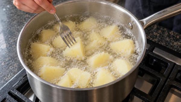 Step 1: Put the quartered potatoes