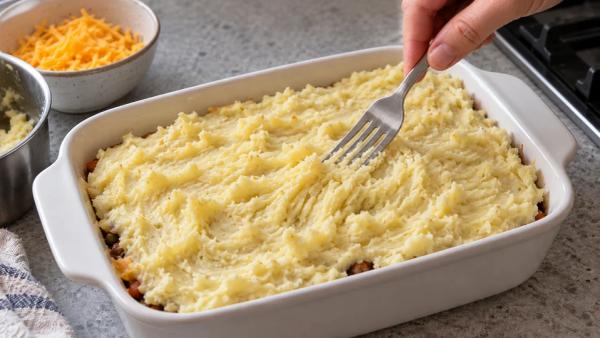 Step 12: Spoon mashed potato