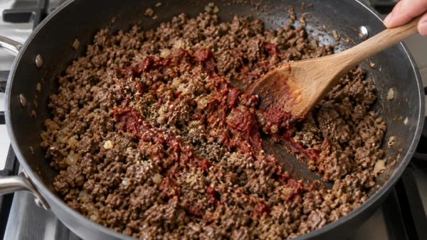 Step 2: Add the minced garlic