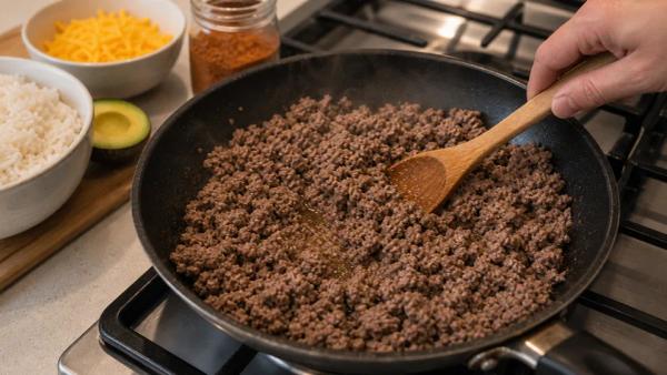 Step 2: Brown the beef