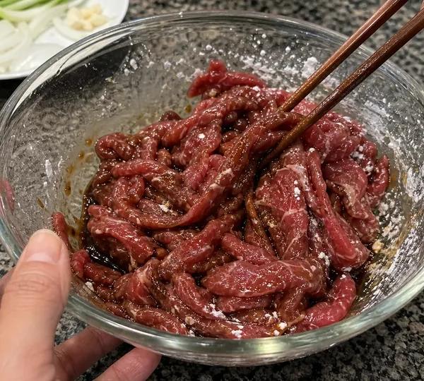Step 1: Marinate the Beef