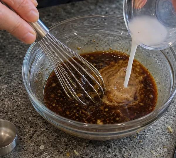 Step 10: Stir in the slurry