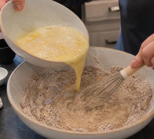 Step 2: Whisk wet & combine