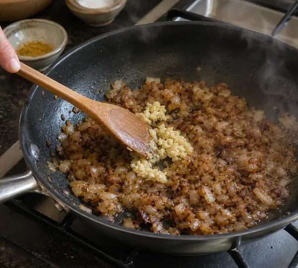 Step 3: Add the grated garlic