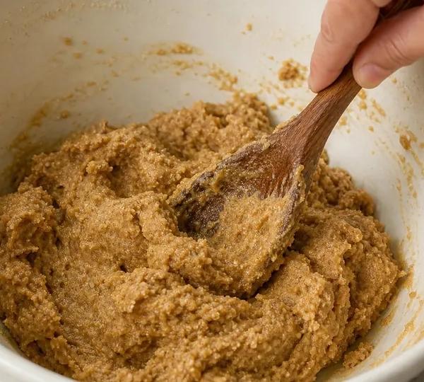 Step 5: Mix to a thick dough
