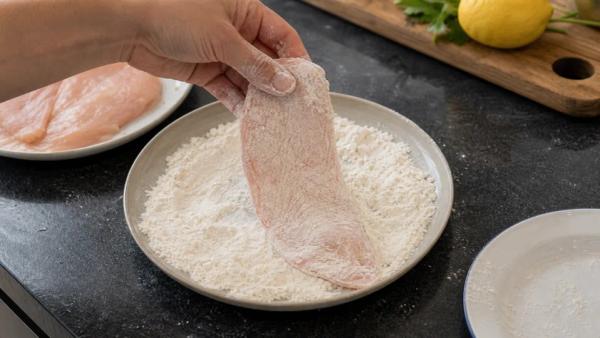 Step 3: Dust with flour