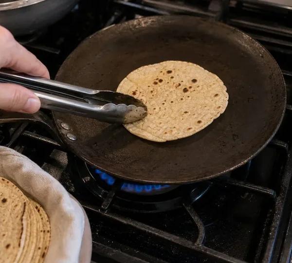 Step 5: Warm the tortillas