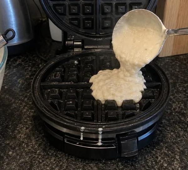 Step 5: Ladle in batter