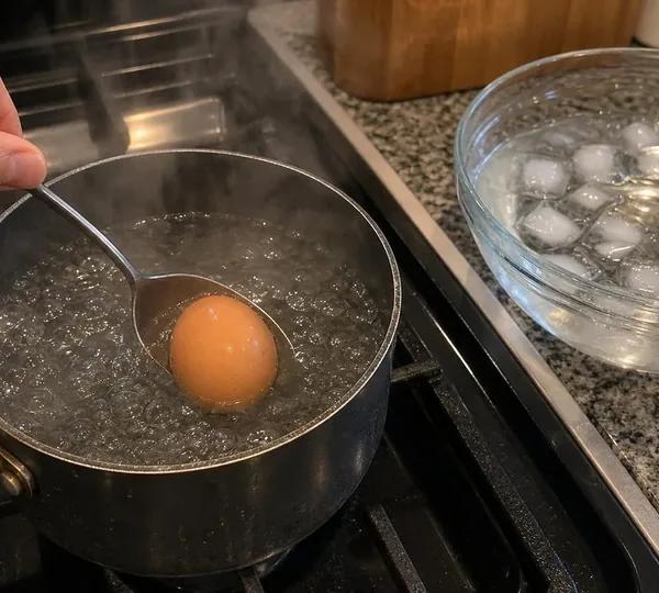 Step 2: Boil the egg