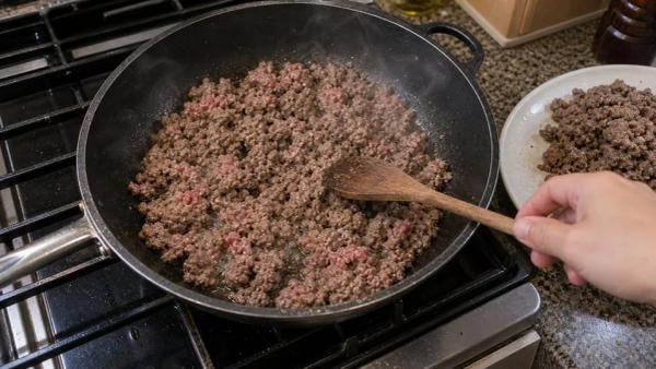 Step 2: Cook the beef mince