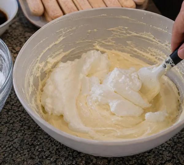 Step 4: Gently fold into the mascarpone