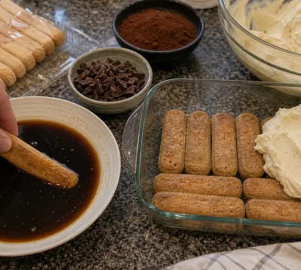Step 5: Briefly dip each ladyfinger