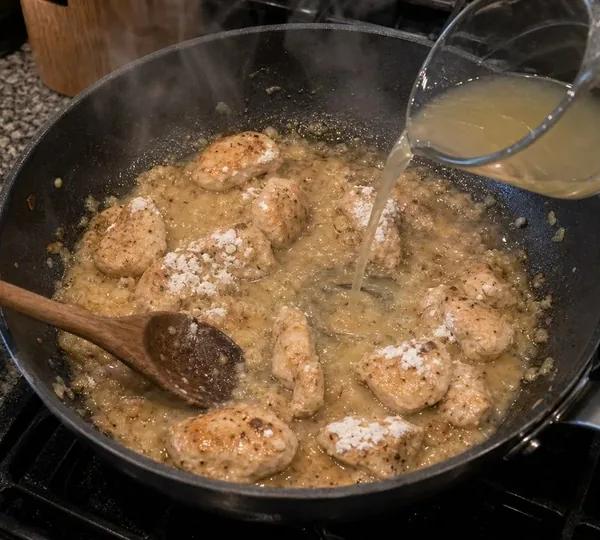 Step 4: De-glaze & Thicken