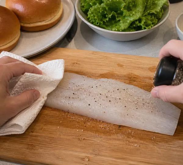 Step 1: Season the fish