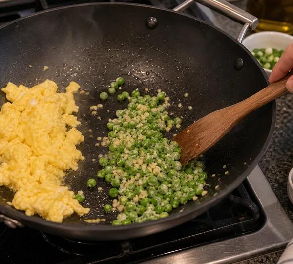 Step 3: Aromatics + Peas