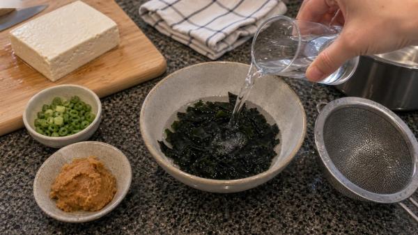 Step 1: Hydrate the Wakame