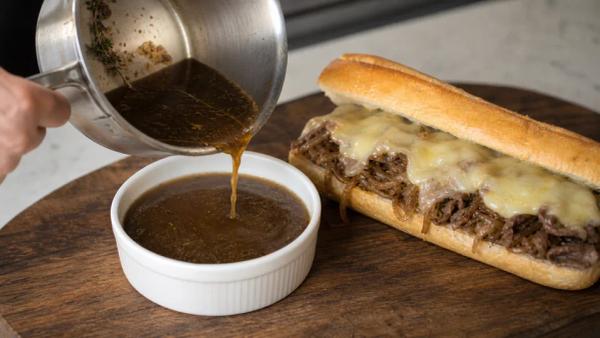 Step 6: Serve with the jus