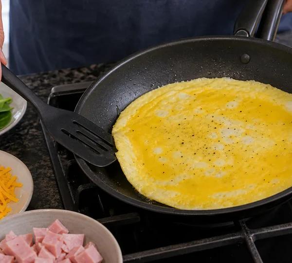 Step 1: Make thin omelettes