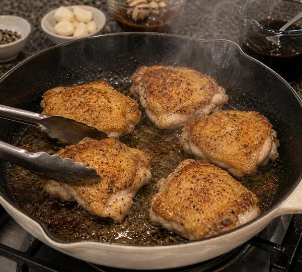 Step 3: Sear skin-side down