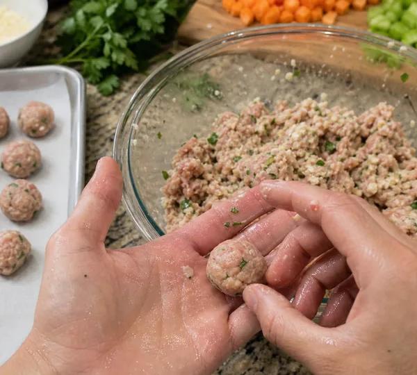 Step 1: Mix the Meatballs