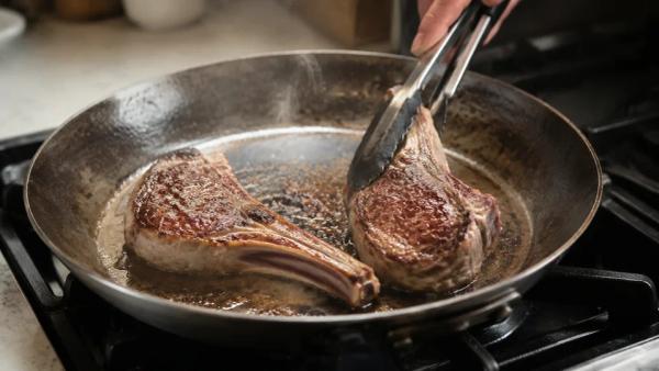 Step 7: Sear the chops
