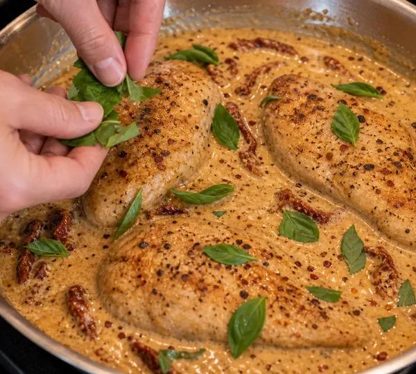 Step 6: Finish with basil