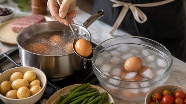 Step 2: Boil the eggs