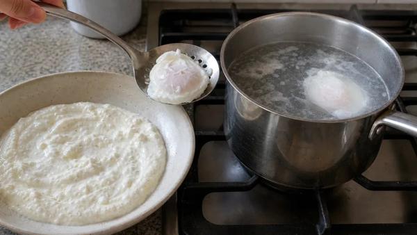 Step 3: Poach the eggs one by one