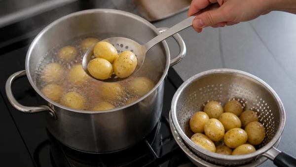 Step 1: Boil the potatoes